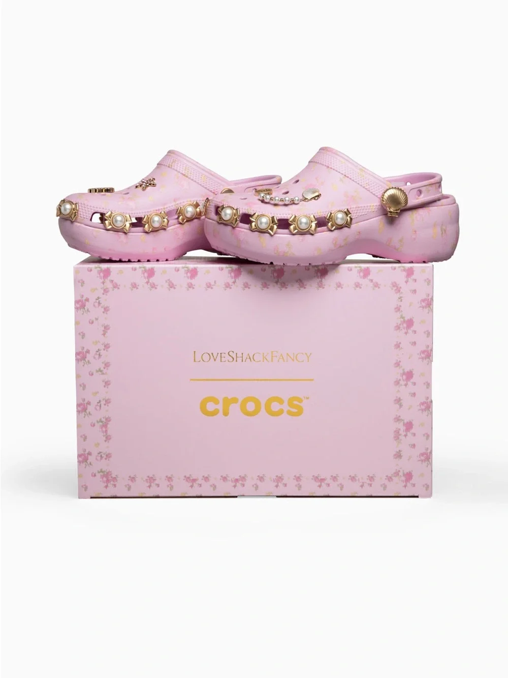 NWT- Crocs x Loveshackfancy- Classic Platform clog - Picture 1 of 8